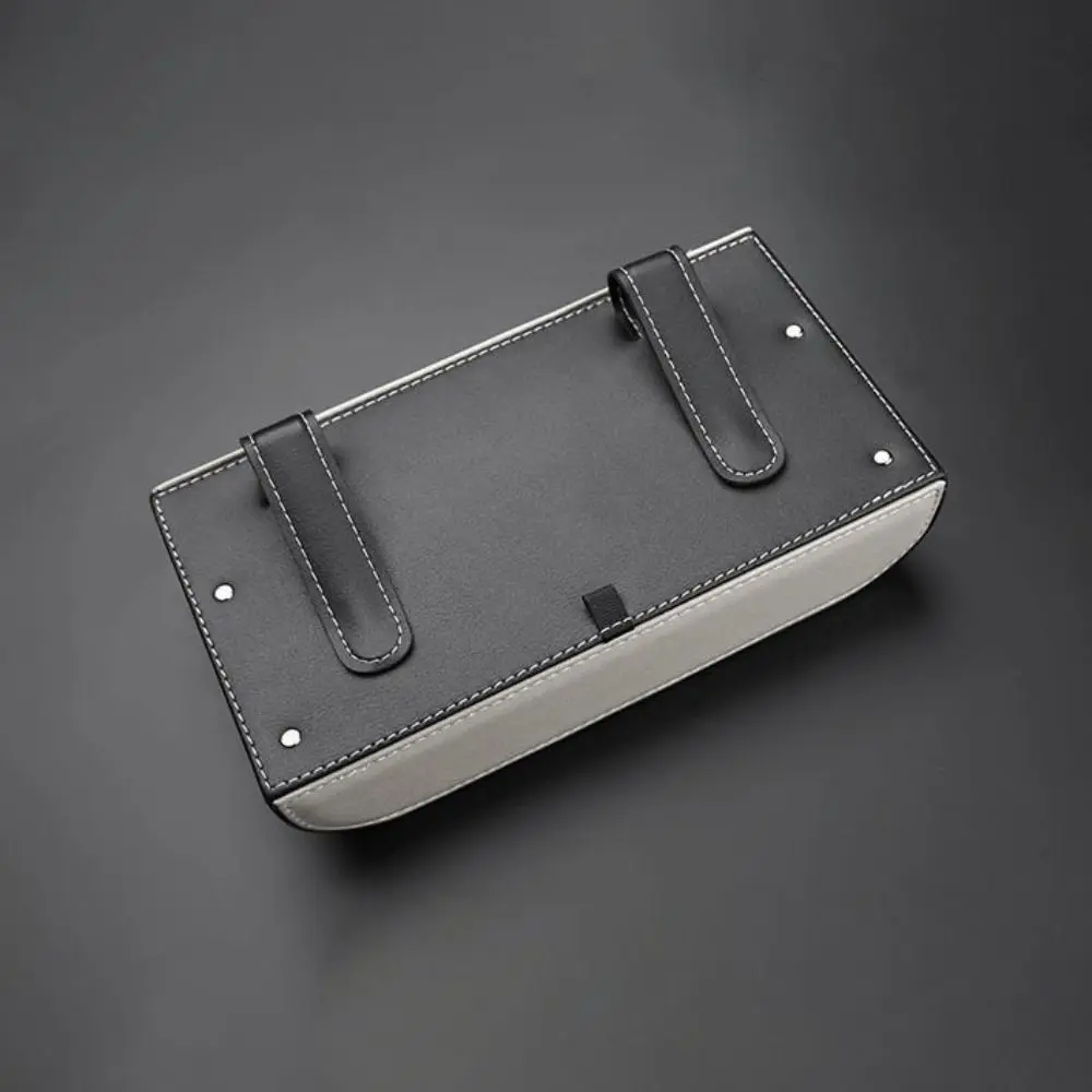 

Universal Car Sun Visor Tissue Box Seat Type Hanging Armrest Box Tissue Box PU Leather Convenient Napkin Holder Automobile