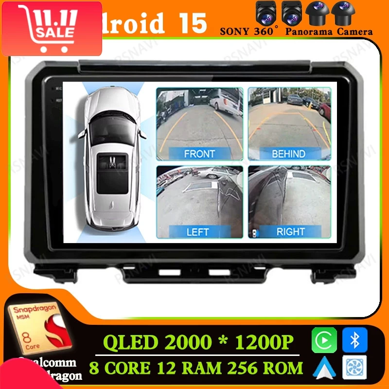 

Android 15 Car Radio For Suzuki Jimny JB64 JB74 2018 2019 2020 Wireless Carplay Auto Stereo Viedo Player 5G WIFI Navigation DVD