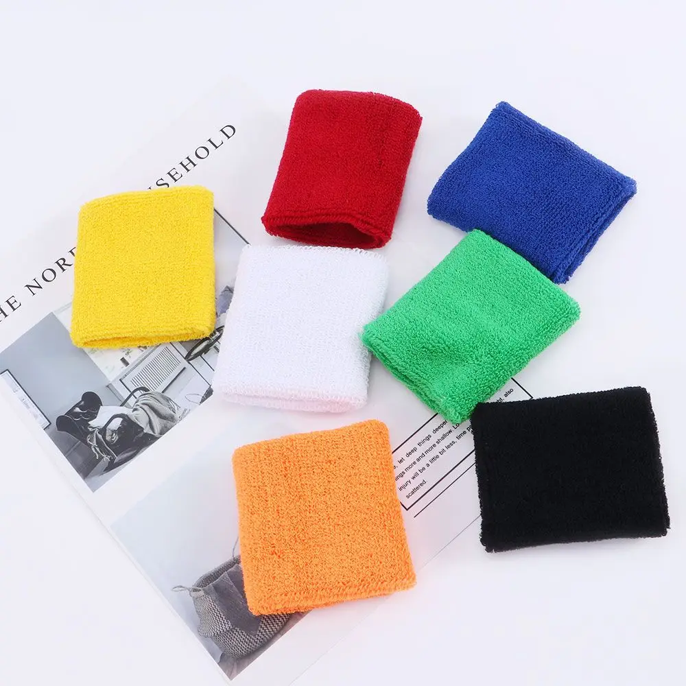 Cotton 2pcs Running Basketball Hand Guards Sport Brace Wrist Protector Wrist Support Sweatband Wristband