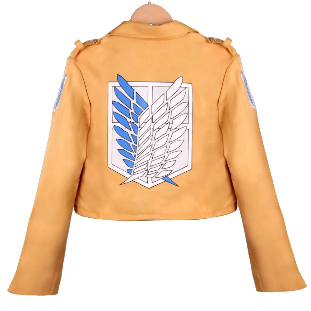 Children Teens Cosplay Survey Corps Uniform Costume Anime Character Mikasa Ackerman Eren Jaeger Levi Ackerman Shirt and Cape