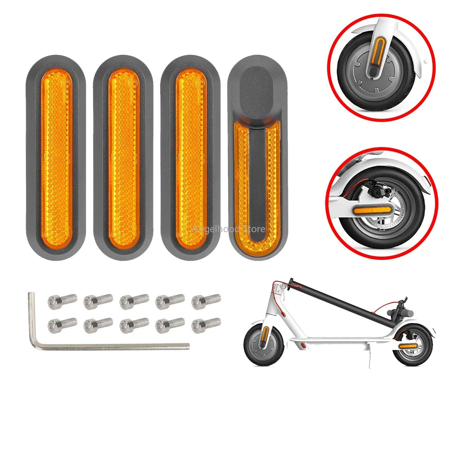 

Защитный чехол на переднюю вилку и заднее колесо для электронного скутера Pro2/1S с 10 винтами, светоотражающие наклейки, детали, аксессуары для электронного скутера