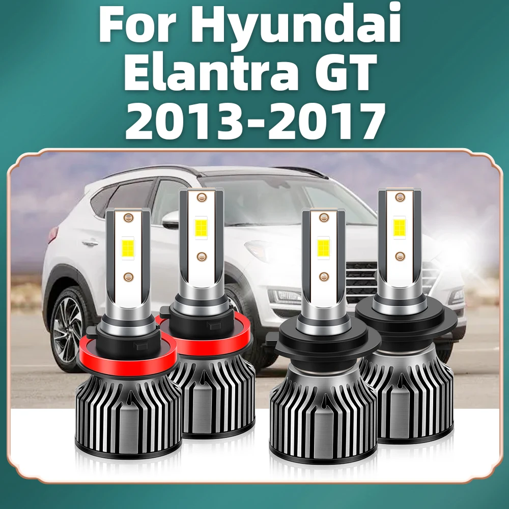 

For Hyundai Elantra GT 2013 2014 2015 2016 2017 Car Lights 20000LM Headlight Bulbs Super Bright 12V High Low Beam Auto Headlamps