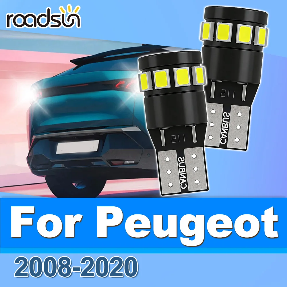 

Roadsun 2PCS For Peugeot 2008 2009 2010 2011 2012 2013 2014 2015 2016 2017 2018 2019 2020 Canbus LED License Plate Light Bulbs