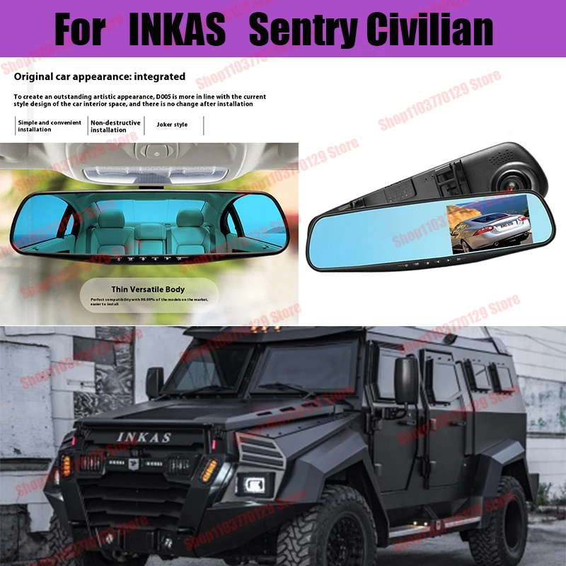 

For INKAS Sentry Civilian High definition dual lens driving recorder with front and rear dual recording reverse images Car dvr