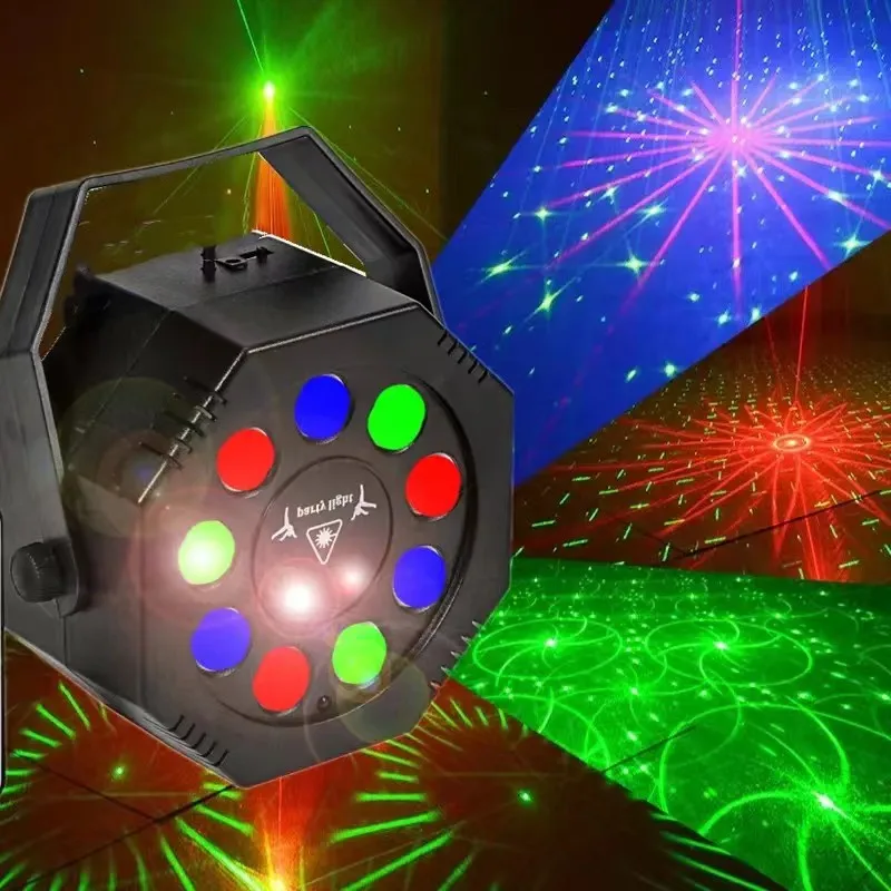 

Свет для дискотеки DJ Лазерный проектор Свет RGB Disco LightКрасный и зеленый Pattemn Свет Стробоскоп для дома, комнаты, танцевальной вечеринки Birt
