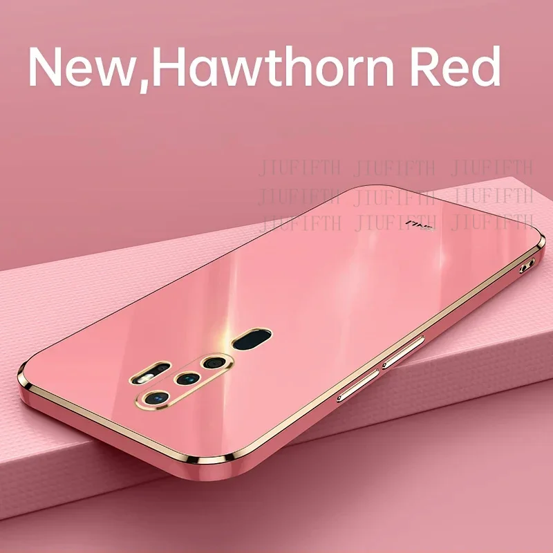Luxury Square Plating Phone Case For Oppo A9 A5 2020 Orrs Appo Oppa A11x shockproof soft TPU Silicone Back Cover Fundas Coque image 2