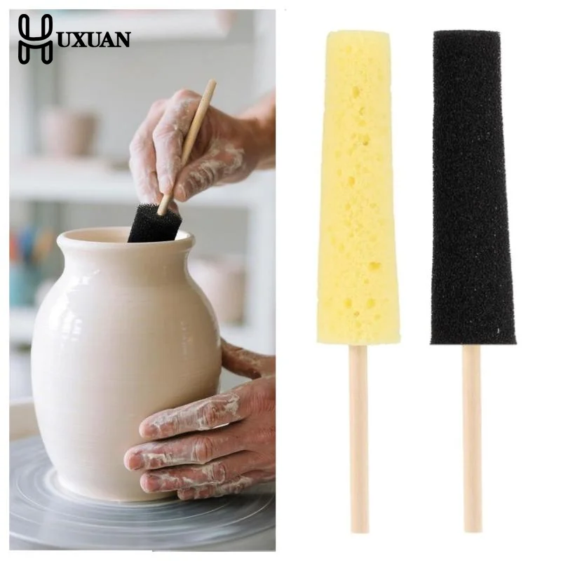 1/2PCS Pottery Pull Blank Tool Water Absorbing Sponge Stick DIY Ceramic Handicraft Blank Finishing Replenish Water Tool