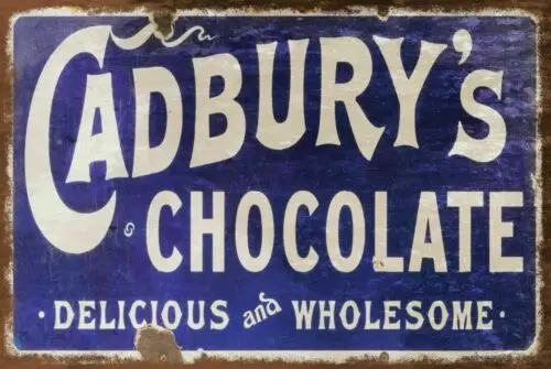 Cadbury's chocolate Placa de Metal signo vintage retro Pub Bar hombre cueva