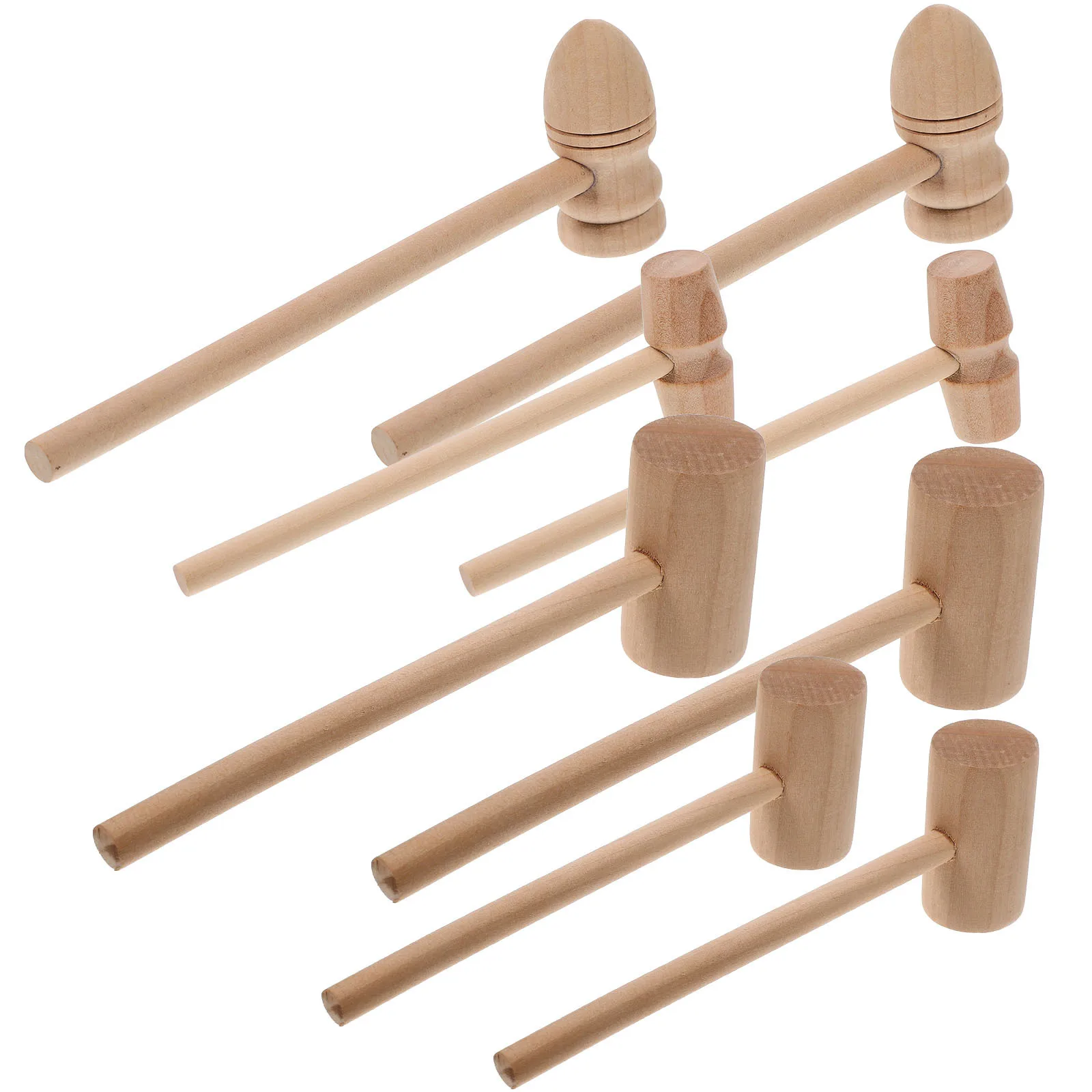 

8Pcs Wooden Egg Hammer Fine Polishing Process Easy to Operate Suitable for Beef Pork Fish Durable Kitchen Tool