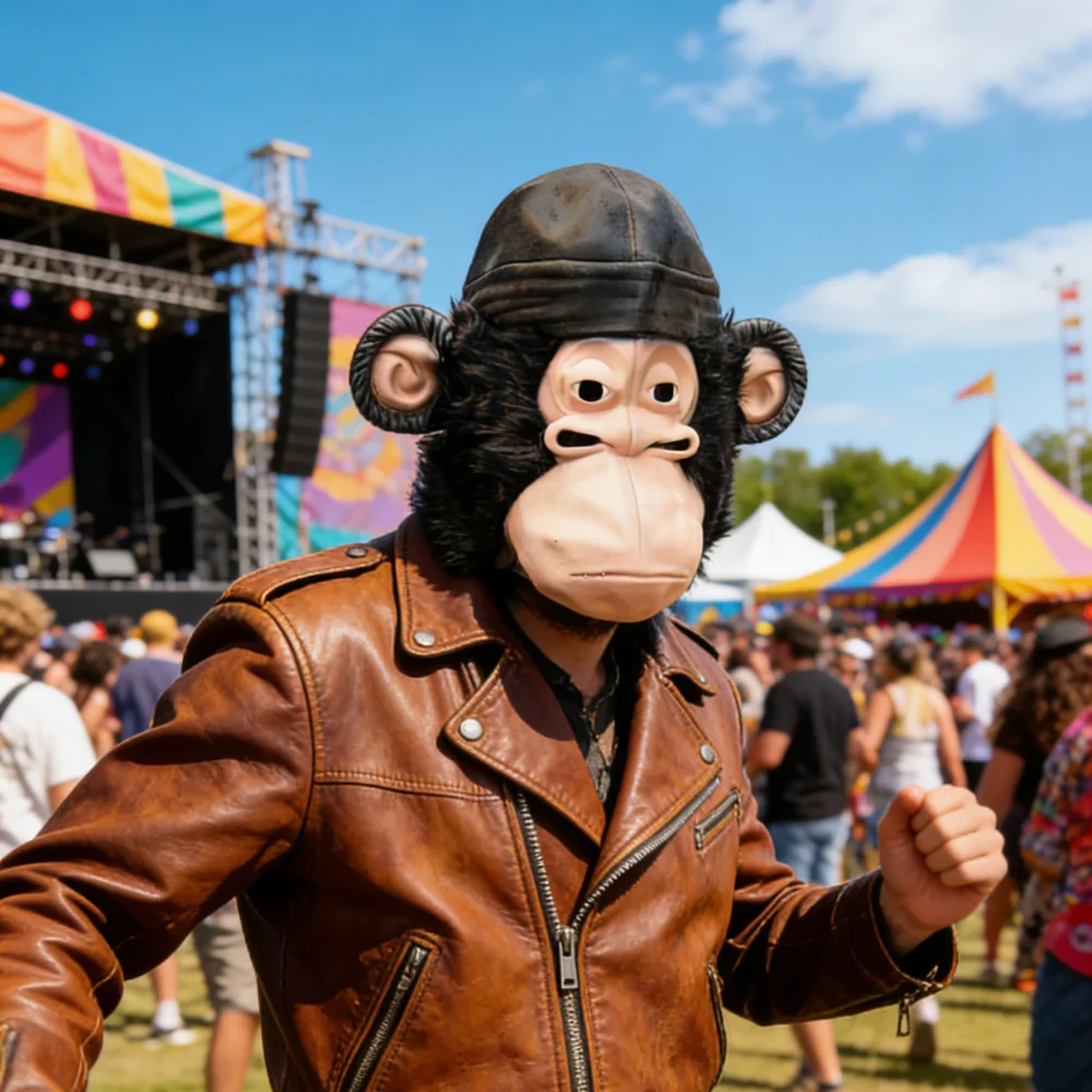 Realistic Latex Chimpanzee Ape Mask with Hat Funny Gorilla Monkey Head Mask for Halloween Cosplay Party Carnival Costume Props