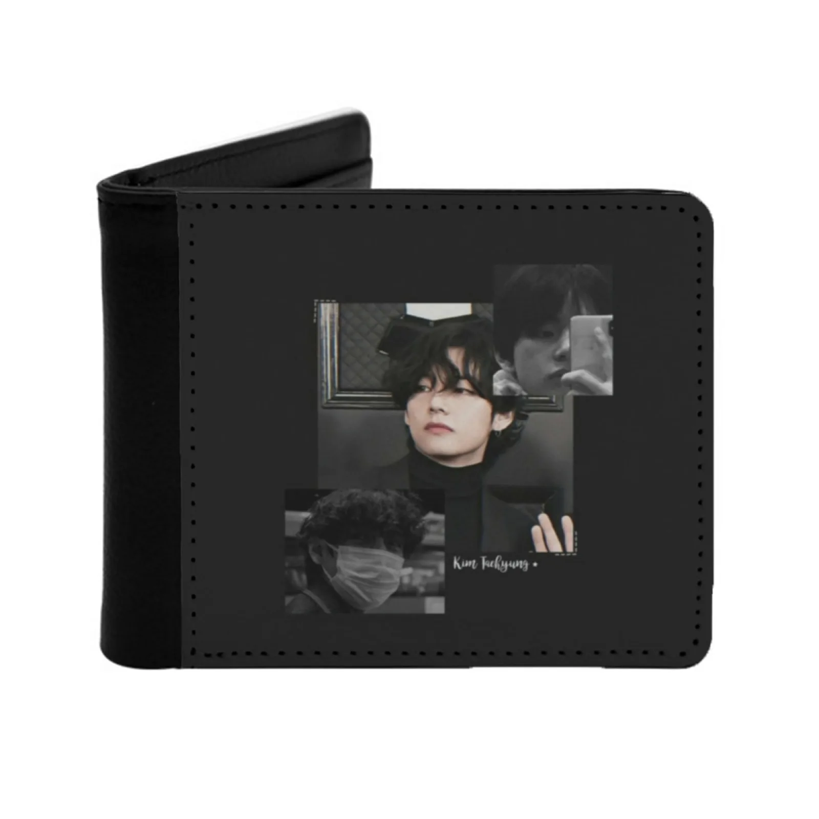 Kim Taehyung New Print Wallet Short Men Wallets Credit Card Holder Purses Kim Taehyung Taehyong Taehyung V V Taekook Jungkook