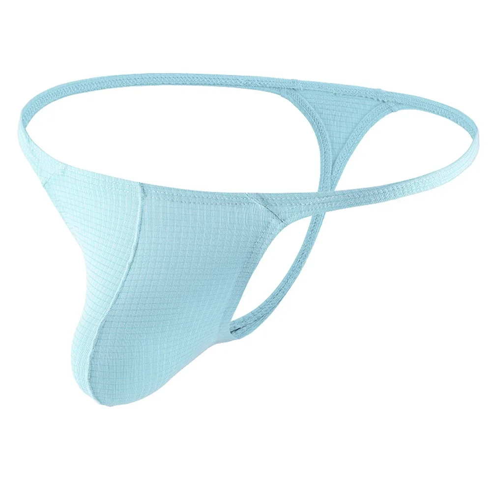 Мужские Трусы-стринги с заниженной талией, черные эластичные Трусы-стринги с карманами, нижнее белье для мужчин,