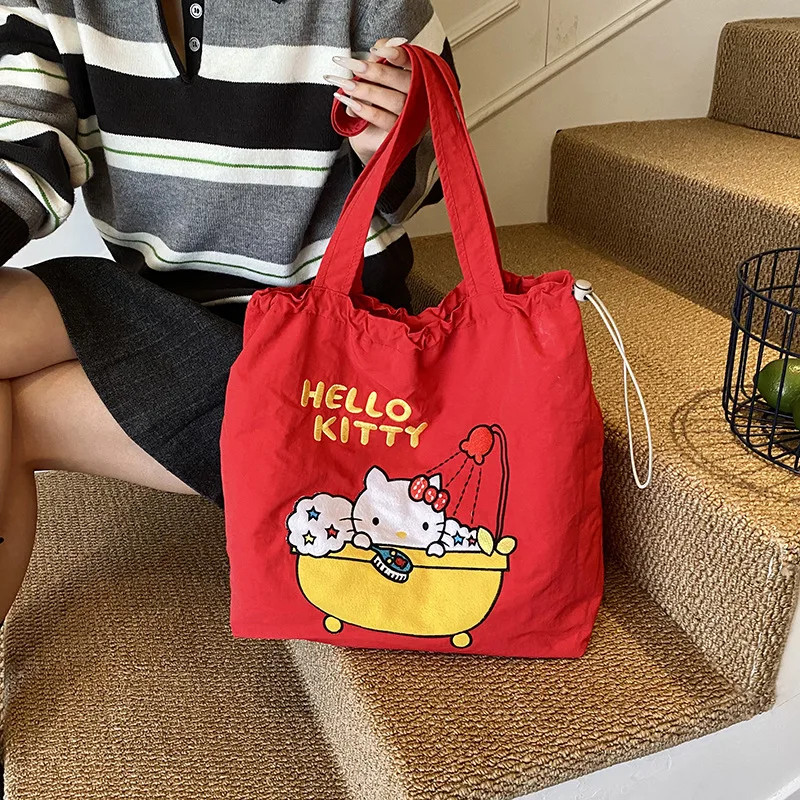 

Hello Kitty Storage Bag Kawaii Anime Large Capacity Women Accessories Versatile Handheld Desktop Ornament Girl Gift Wholesale