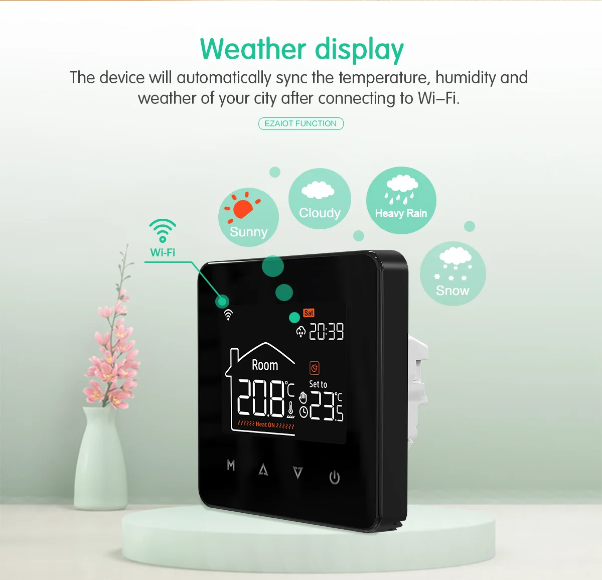 Tuya WiFi Smart Thermostat, Ferngesteuerter Temperaturregler, Sprachsteuerung für Google Home, Alexa, Alice, 16A Elektrische Fußbodenheizung, 3A Wasserheizung, Gasboiler-Thermostat – Detail 6