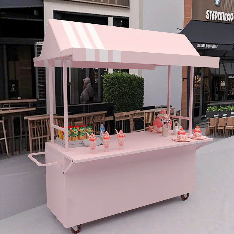 Iron flower car stall mobile market shopping mall outdoor night market promotion stall Internet celebrity snack trolley