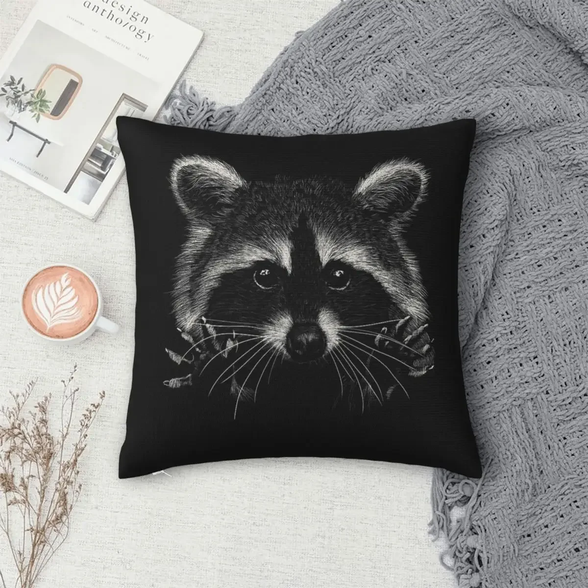 

Racoon Pillowcase Polyester Pillows Cover Cushion Comfort Throw Pillow Sofa Decorative Cushions Used for Home Bedroom Sofa