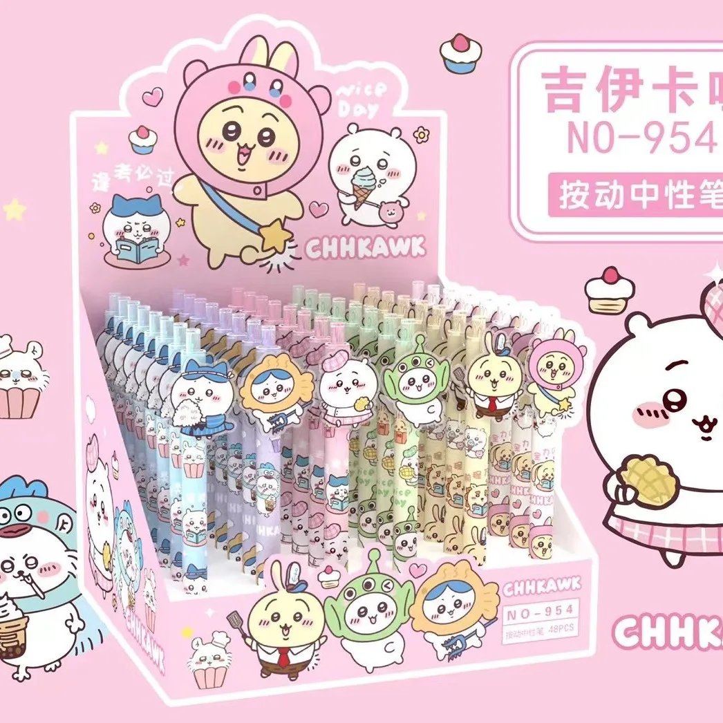 

48 шт. в коробке, новая акриловая ручка Kawaii, высококачественная нейтральная ручка, студенческие канцелярские принадлежности, письменные принадлежности
