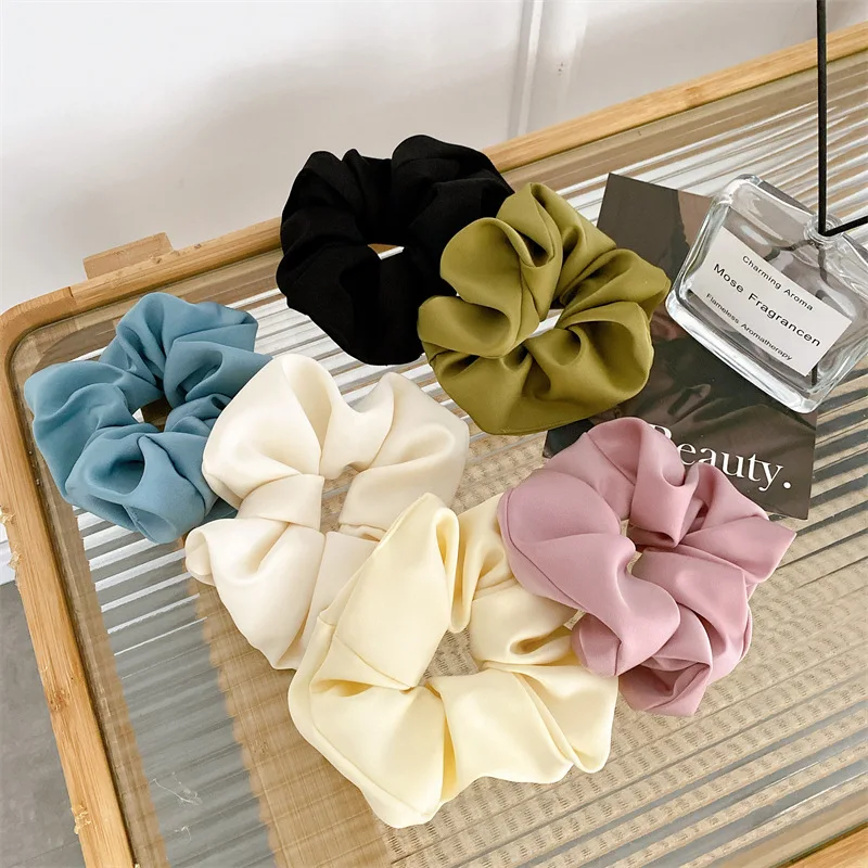 36PC/Lot Boutique women lovely satin Hair bands High Grade Silk hair scrunchies girls hair Ties Accessories Ponytail Hair Holder