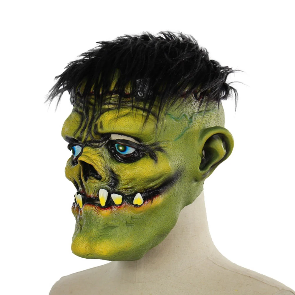 Halloween Maskerade Horror Masker Groen Gezicht Zombie Stijl Cosplay Maskers Kostuum Prop Accessoire Maskerade Masker voor Bar en Feest