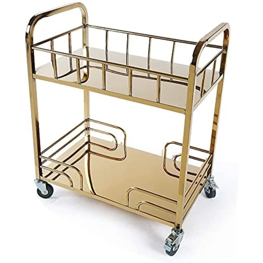 

Trolley Rack Tool Cart - Stainless Steel Titanium Luxury Service Car Tea Cart Hotel Dessert Car Trolley Mobile Shelf Trolley Ra