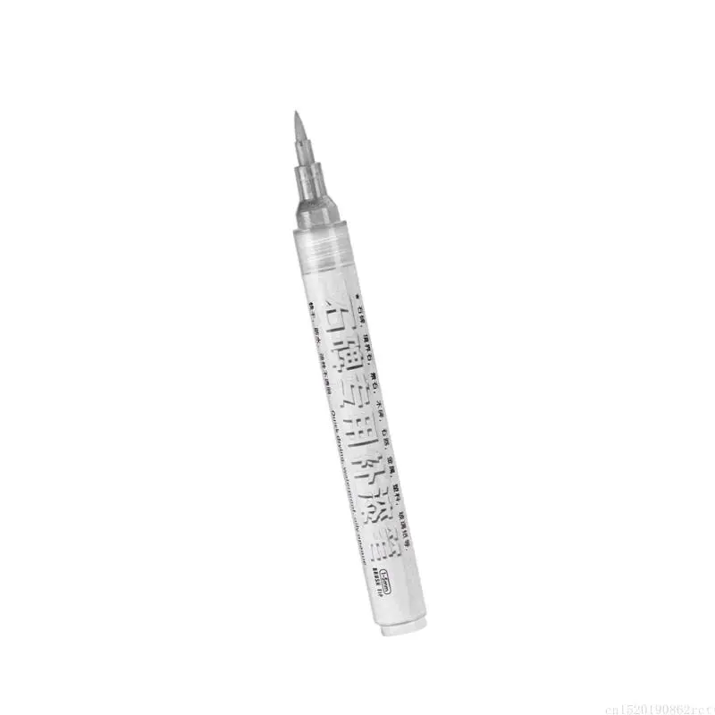 D5BB Professional Permanent Stone Paint Marker With Brush Tip Fade Resistant Waterproof For Retouching Tombstone Restoration