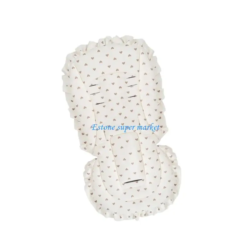 090B بساط مقعد لعربات الأطفال قابل للغسل في الغسالة، مصنوع من القطن والبوليستر المسامي