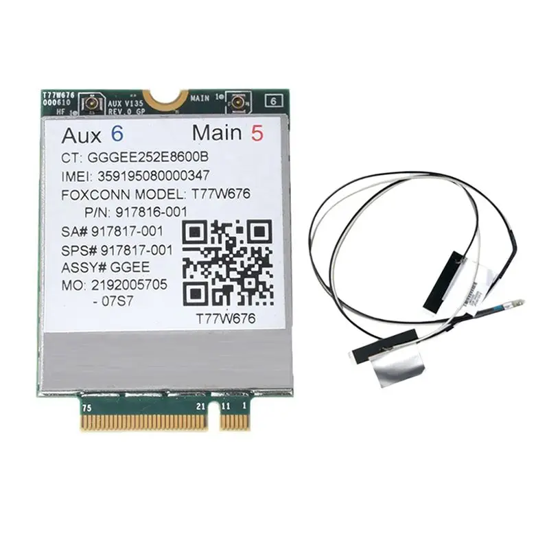 

Новинка! Модуль T77W676 4G для устройства HP Elitebook X360 1030 G3 Elite X21013 G3 — карта LT4220 4G WWAN + 2 антенны (917817-001)