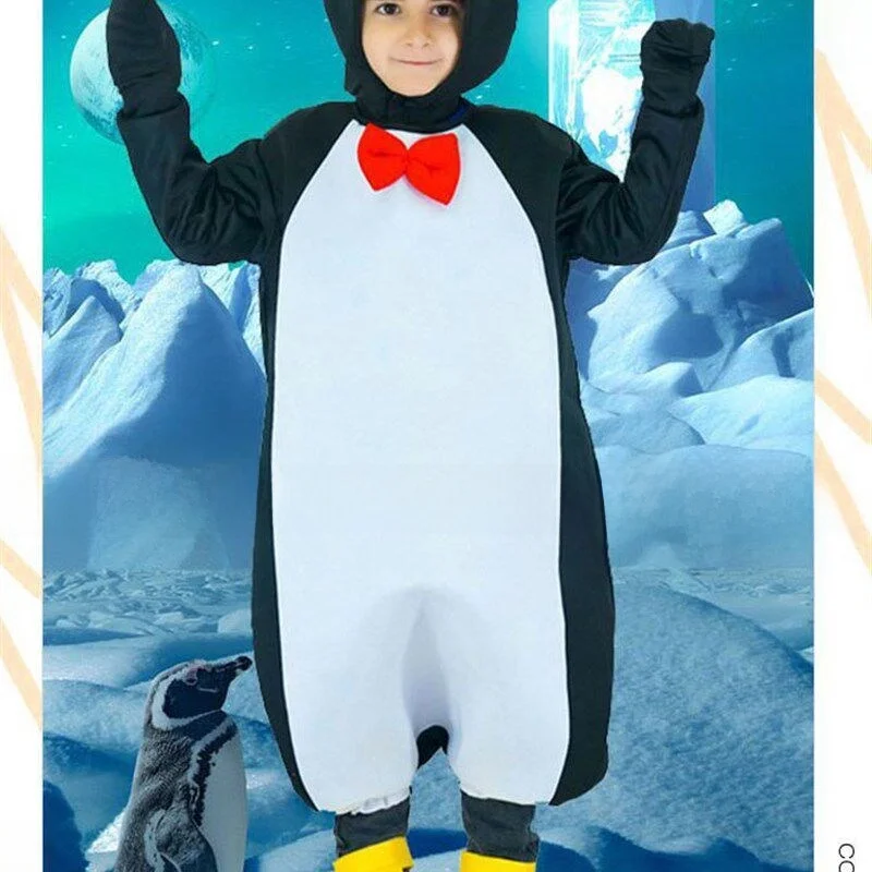 

Comical Penguin Onesie Parent-Child Matching Outfit Company Annual Party New Year Halloween Performance Costume Christmas