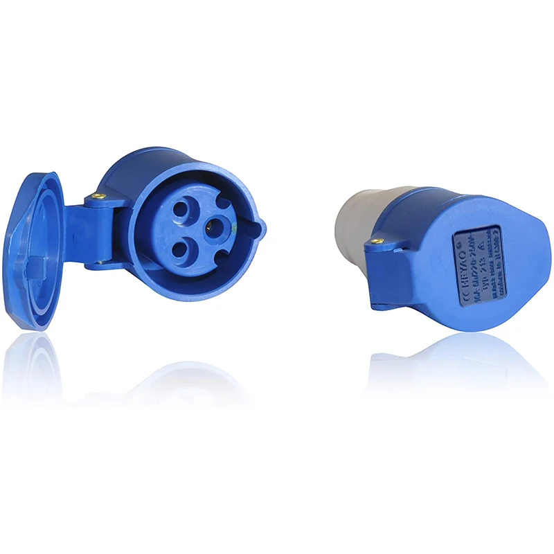 1/2pcs Mains Plug Hook Up Site Socket Adapter 240v 16A For Caravan Motorhome Camper Van Car Explosion-Proof Plugs Replacement