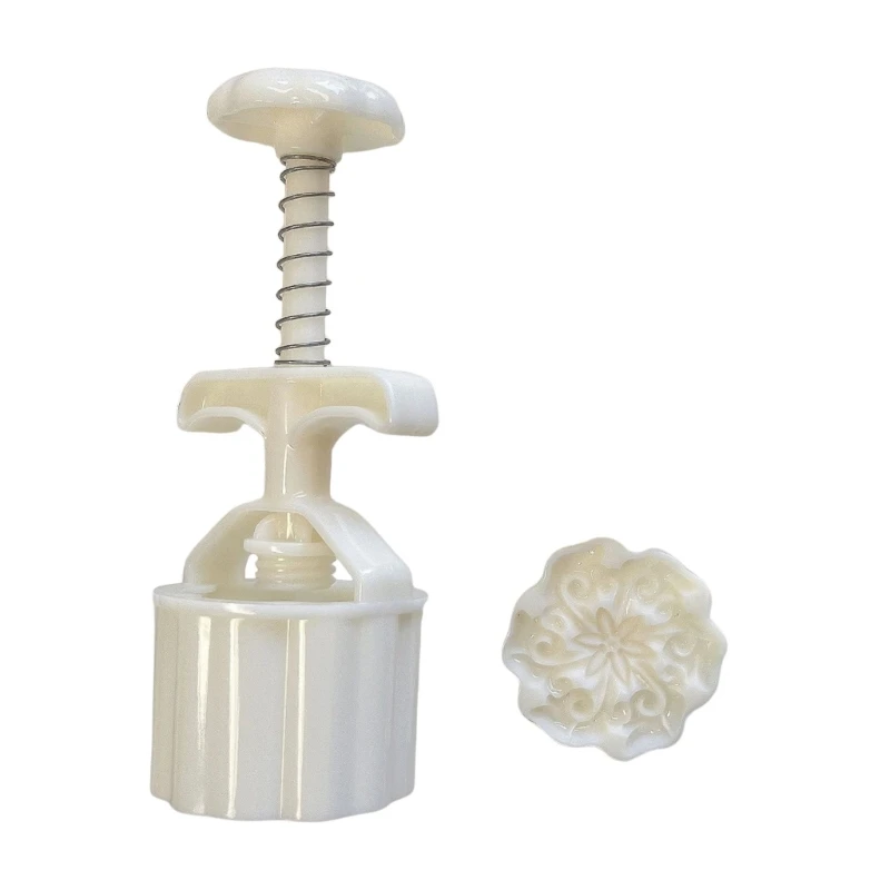 

MidAutumn Festival Moon Cake Maker 3D Flower Pattern Moon Cake Molds Cookie Stamp Hand Press Cookie Dessert Cutter