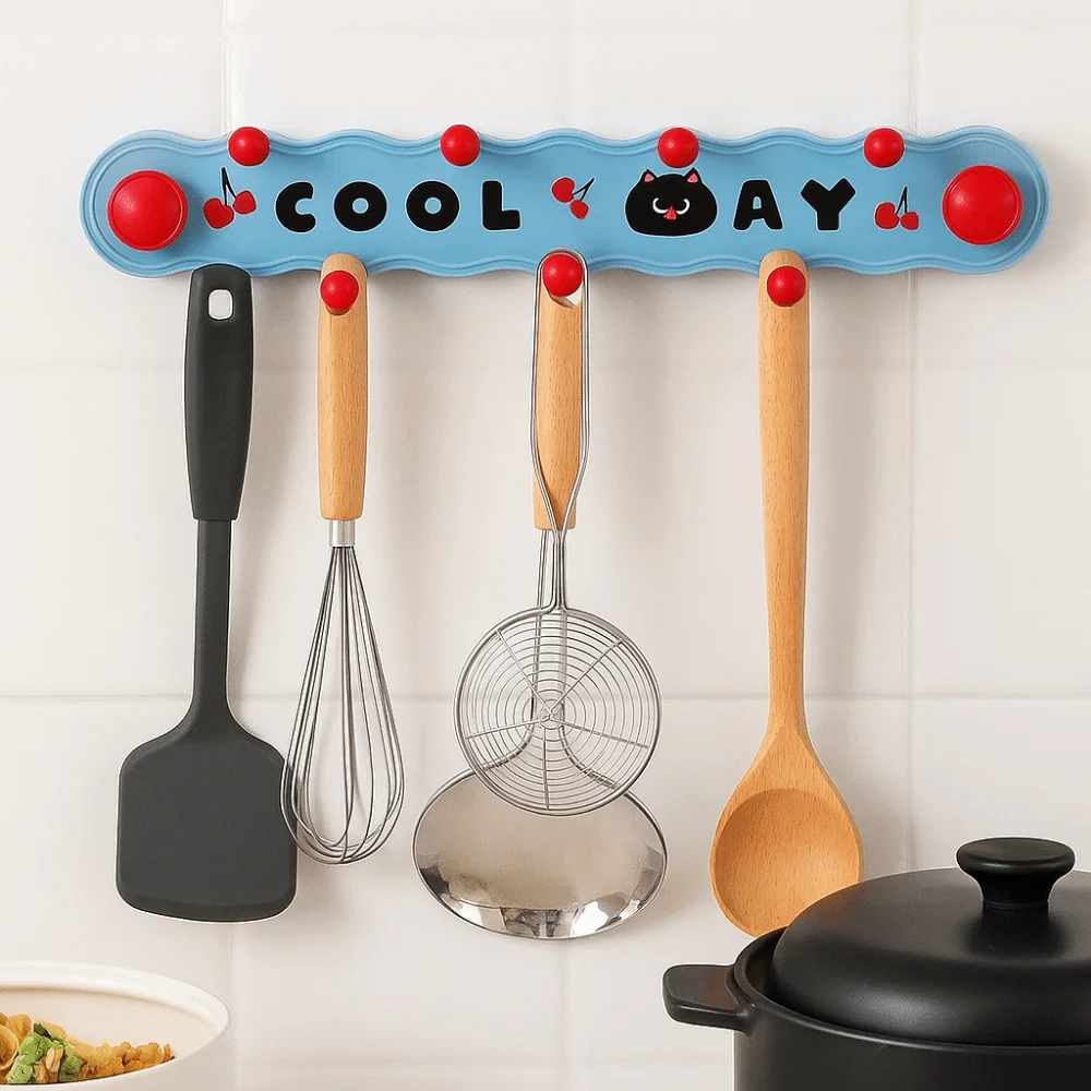 

Wall Mounted Clothes Hanger Storage Hook Detachable Waterproof Suction Cup Drying Rack Space Saving Adjustable