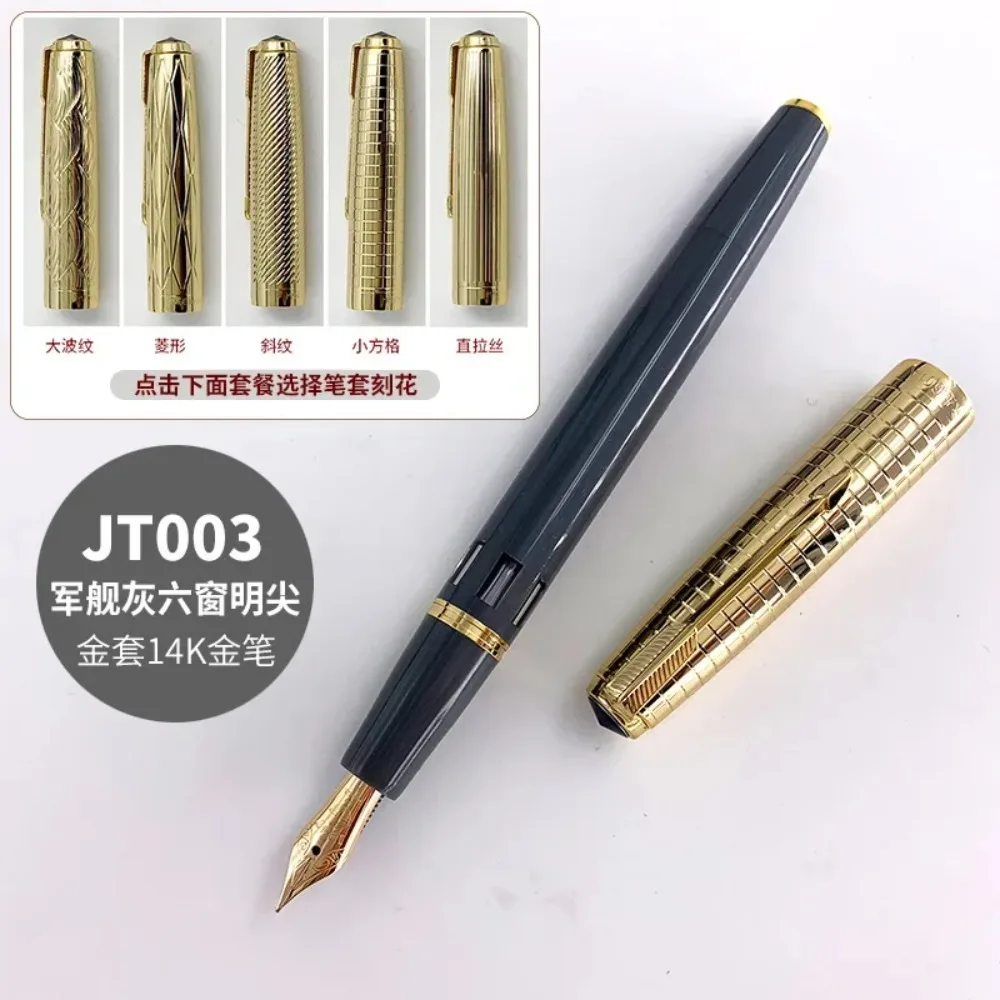 

For Yong Shen 601A Piston Vacuum Fountain Pen 14k Gold Vintage Ink Viewing Window Gift Calligraphy Practice Collection