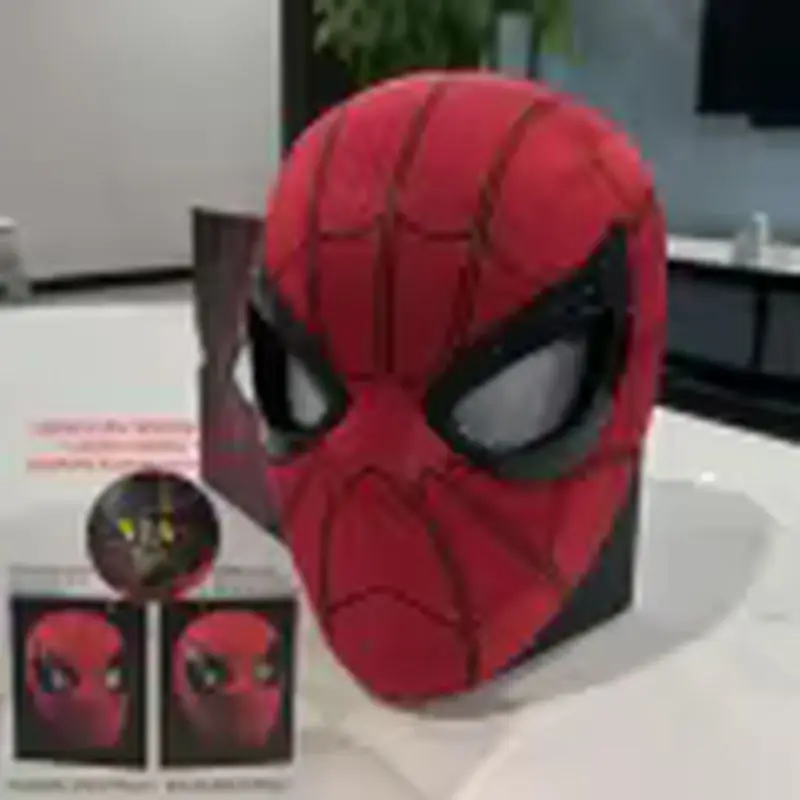 Marvel Spider Man copricapo Cosplay Moving Eyes Mask Spiderman 1:1 maschera elastica telecomandata giocattoli regali di compleanno per bambini