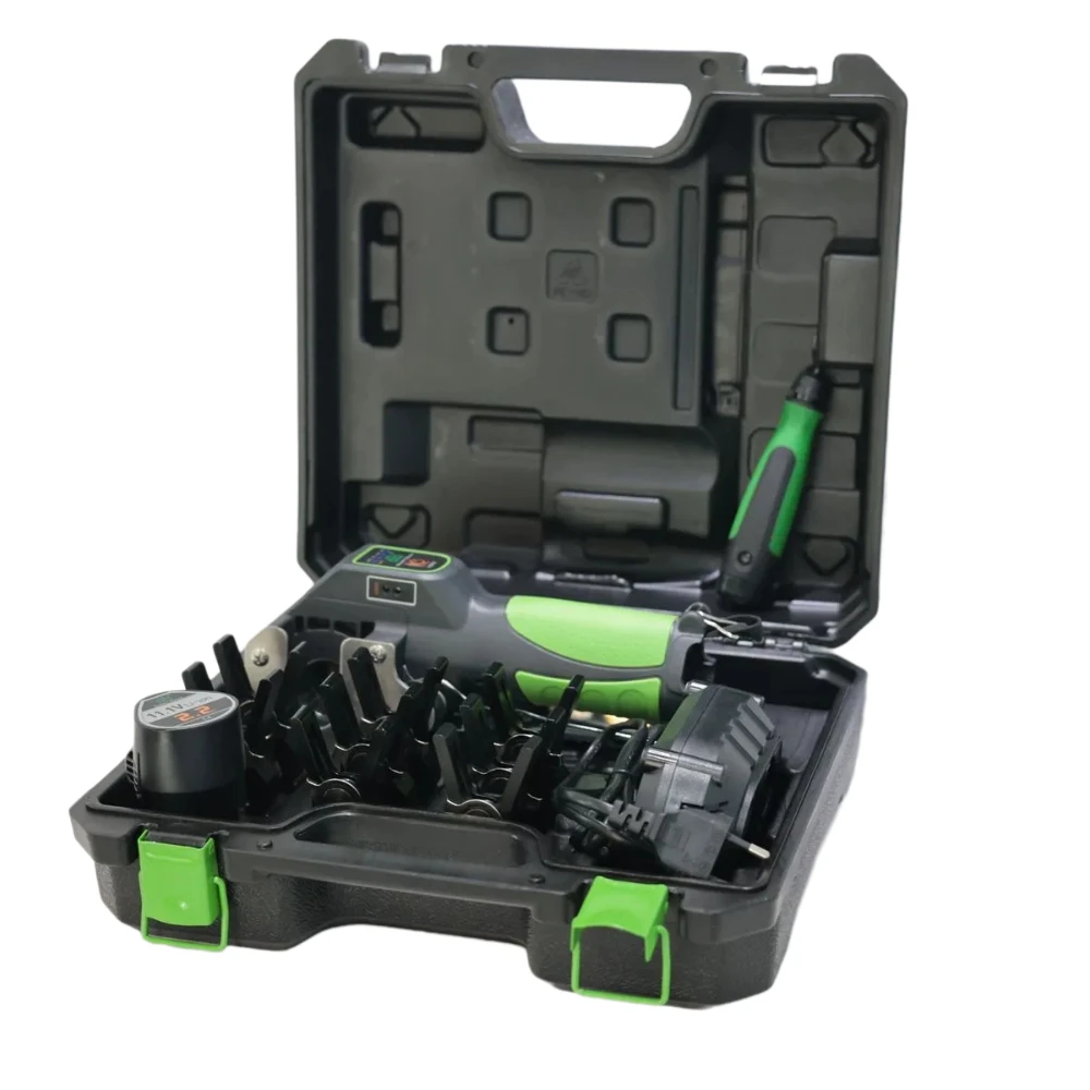 ST-E900AM Elektrischer Rohrexpander 6–19 mm (1/4"-3/4") 45 °   Flare Tool mit Akku und Werkzeugkasten für AC-Kühlschrank