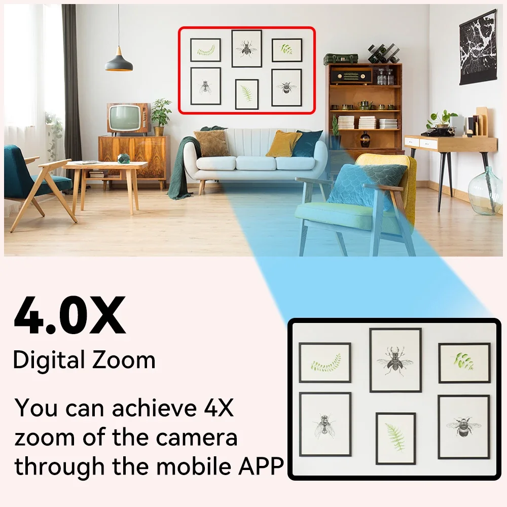 1-10 SZTUK Kamera Dziecięca i Bezpieczeństwa WiFi 5MP z Rozdzielczością 2K HD, Śledzeniem Ruchu, Noktowizją, Dwukierunkowym Audio, Alarmami w Czasie Rzeczywistym, Aplikacja O-Kam