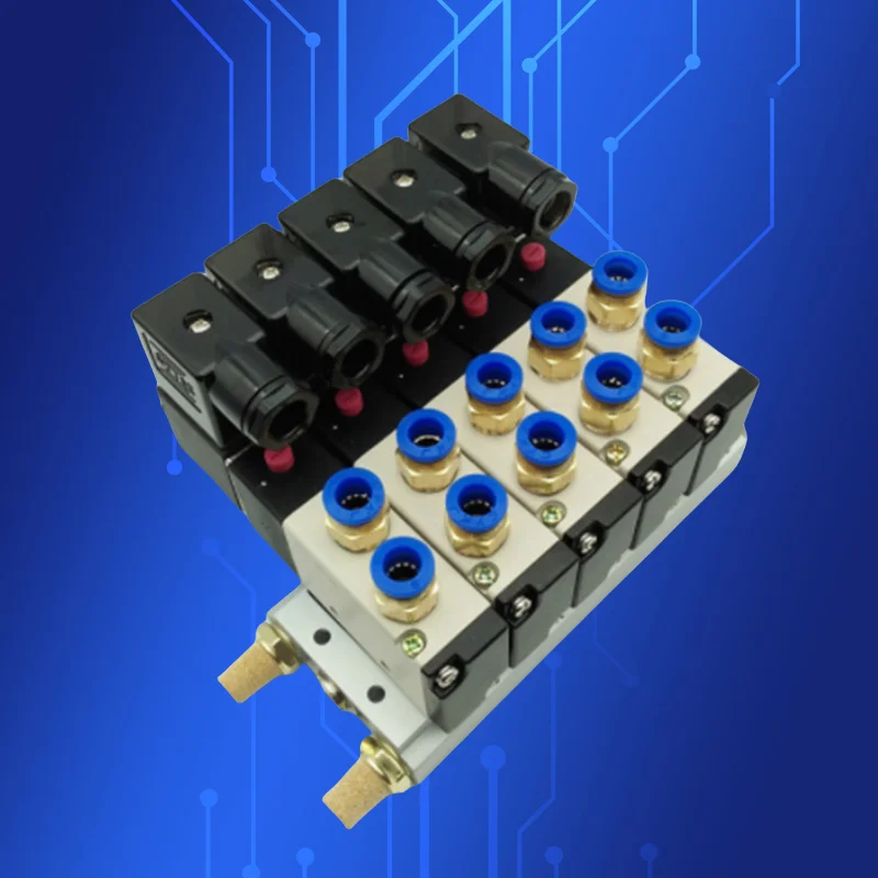 ‌Solenoid Valve Kit | CNC Aluminum Base with Mufflers for Adhesive Dispensing System | Response & Free Shipping‌