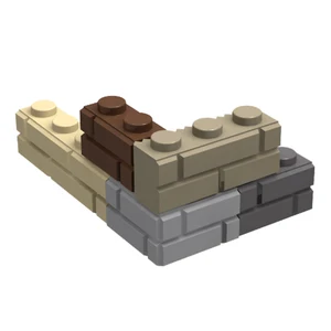 DIY Blok Bangunan Angka Kota MOC Tebal Dinding Batu Bata Pendidikan Kreatif Mainan untuk Anak-anak Ukuran Kompatibel dengan Semua Merek 6 pemasangan dinding teknik lego penjualan terbaik - №