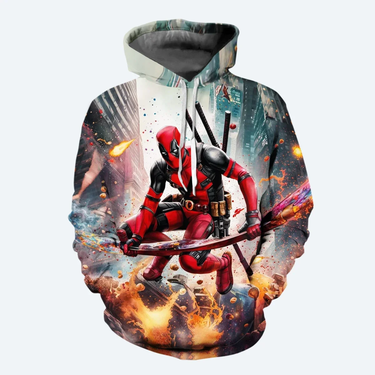 Wolverine Boys and Girls Hoodie Deadpool Men's Hoodie 3D Printing Oversized Pullover MINISO Men's Hoodie Marvel Men's Clothing