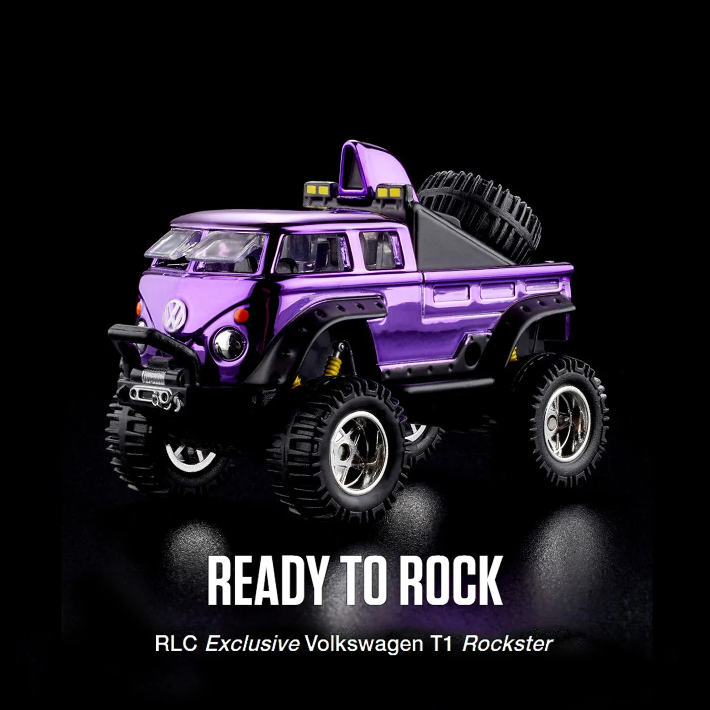 

Hot Wheels rlc Red Volkswagen T1 Volkswagen T1 Rockster Purple Модель автомобиля из сплава 1/64