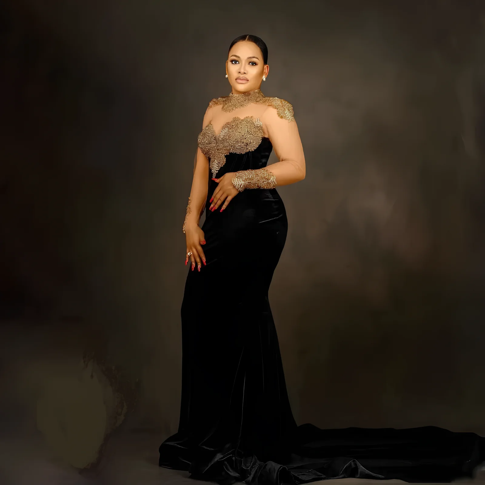 Aso Ebi Meerjungfrauen-Ballkleid Luxuriöses Perlen-Kristall-Abendkleid für Damen Arabisches Party-Geburtstags-Verlobungskleid Maßanfertigung