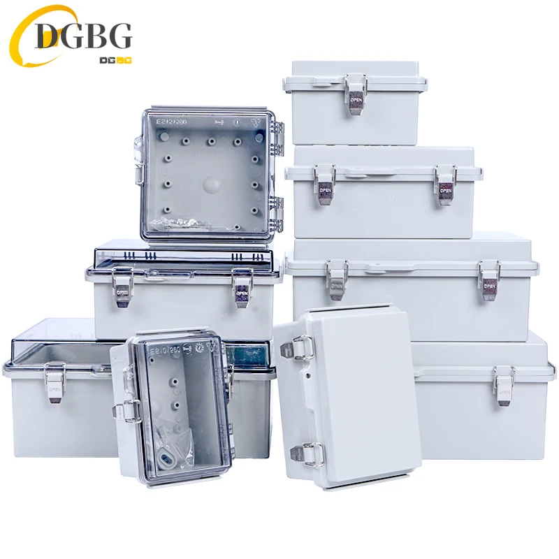 

IP67 Waterproof Transparent Cover Enclosure Juction Box ABS Plastic Outdoor power distribution box Electronic Instrument Case