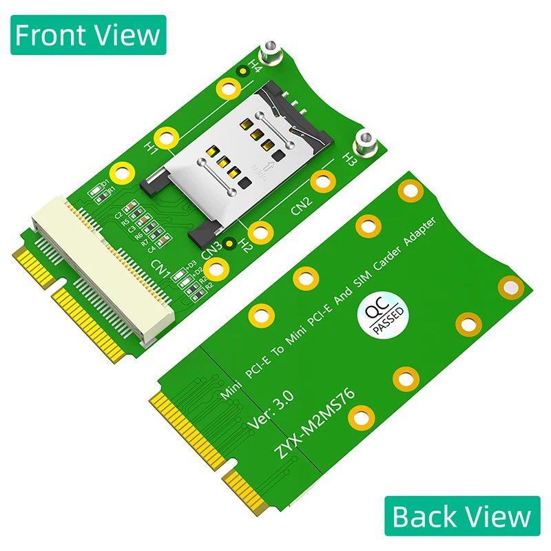 Mini Adaptador de Slot PCIE para PCI Express, Slot com Indicador LED, Riser para 3G, 4G, WWAN, LTE, GPS, Módulo, Novo