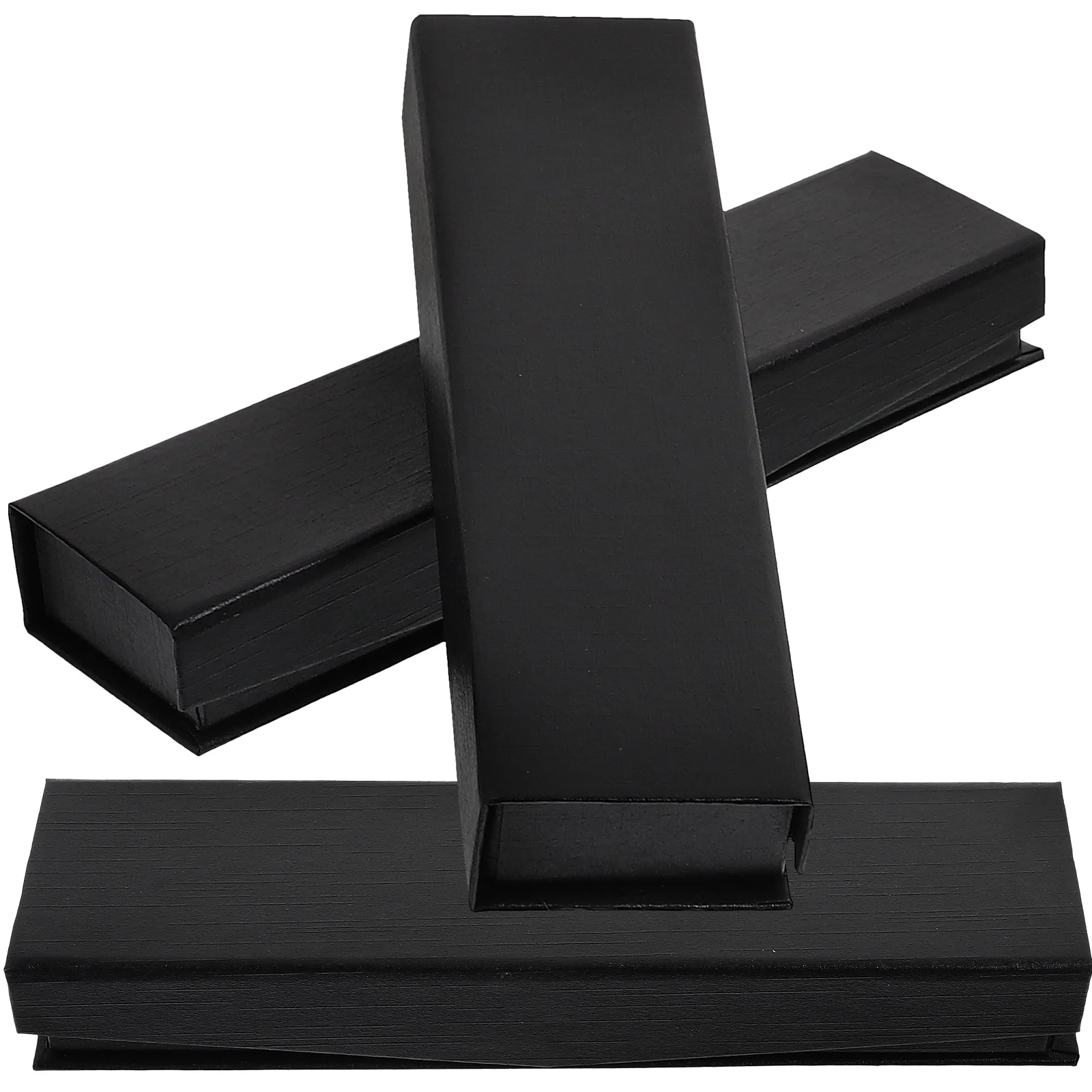 

3pcs Black Fountain Pen Case Cloth Pen Pouch PP Cloth Material Retro Style Long Term Use Desk Gift Box Packaging