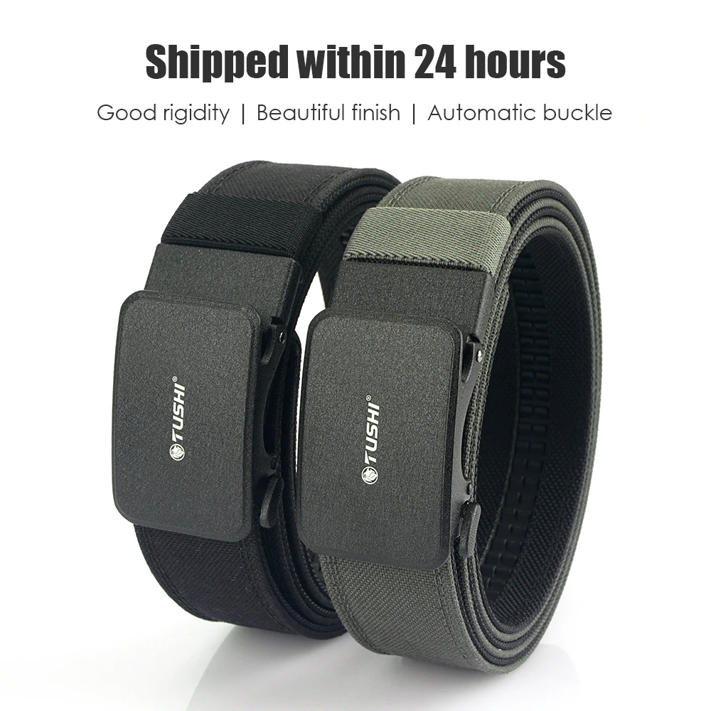 VATLTY Hard Hunting Tactical Belt Matte Metal Automatic Buckle Outdoor Work Belt for Men Thick Genuine Nylon Casual Belt Male