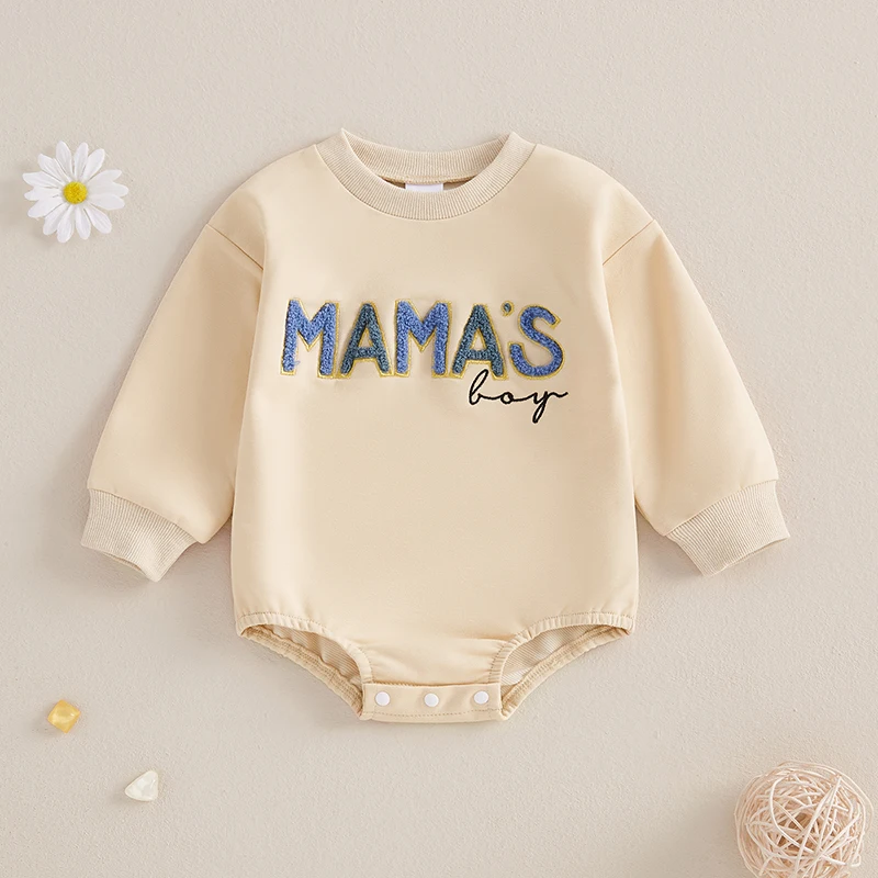 Baby Boys Sweatshirts Rompers New Fashion Infant Toddler Letter Embroidery Long Sleeve Clothes Fall Bodysuits Jumpsuits