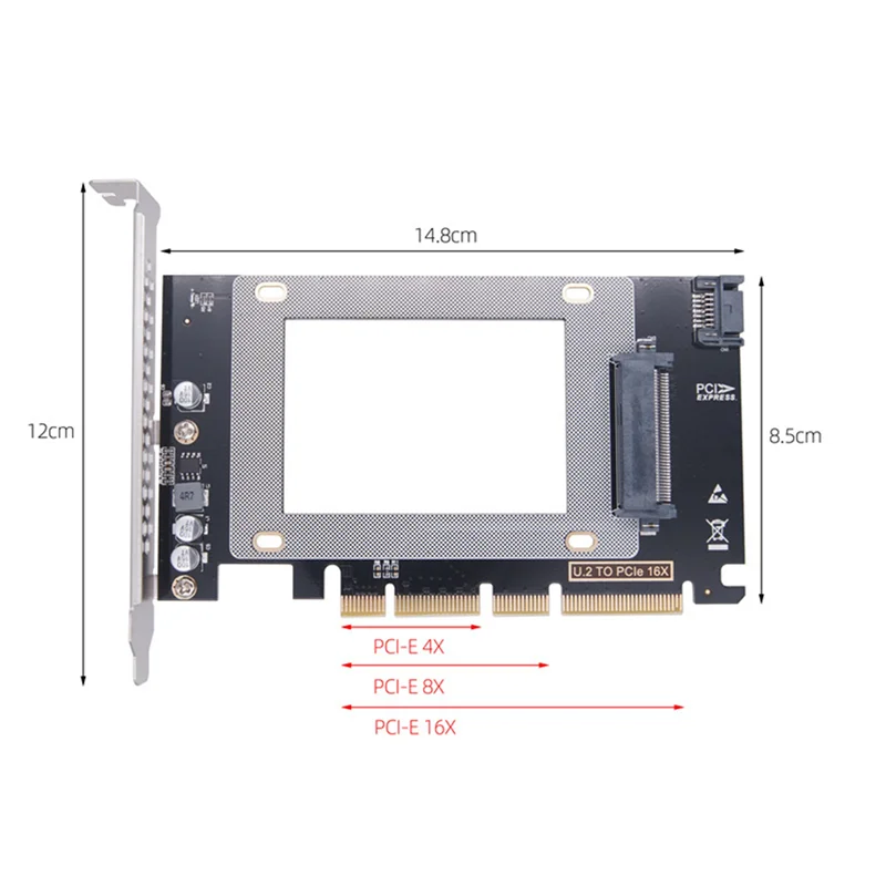 Tarjeta adaptadora PCI-E 16X a U.2, tarjeta de expansión PCI-E X16 a un solo puerto U.2 NVME, PCI Express a U.2 Riser Card