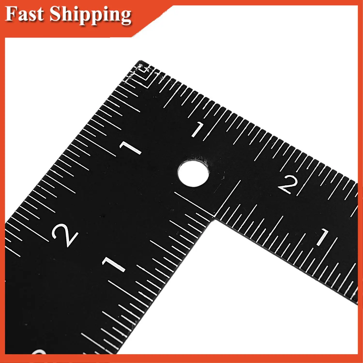 Profesor eficiente 0-30Cm 0-20Cm rango de medición diseño en forma de L escuadra negro