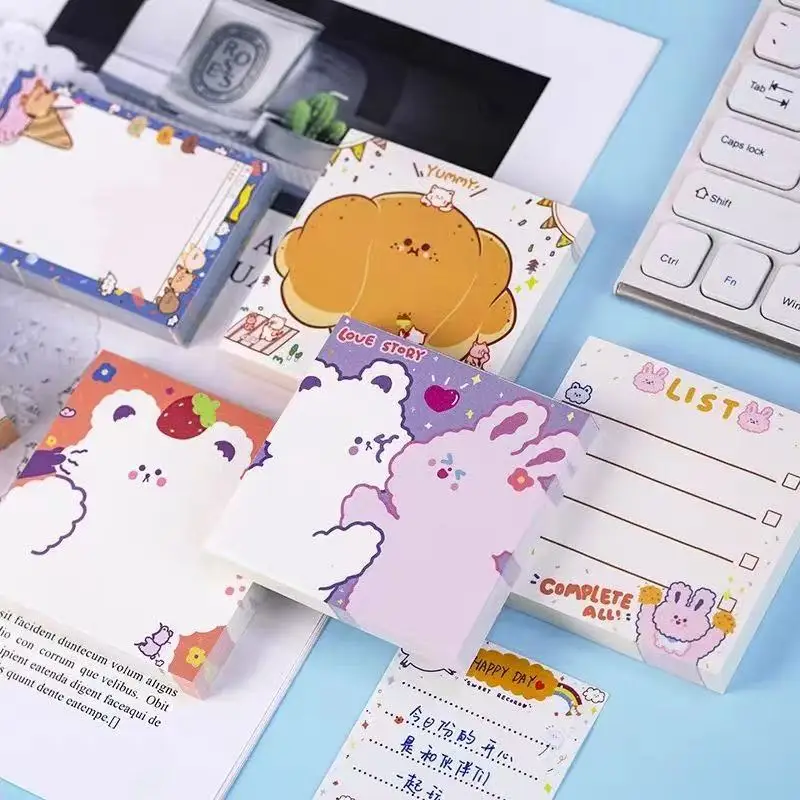 Office School Supplies Cute Pet Party Series Korean Cartoon Portable Removable Memo Book 100 Sheets in 8 Styles Kawai Stationery
