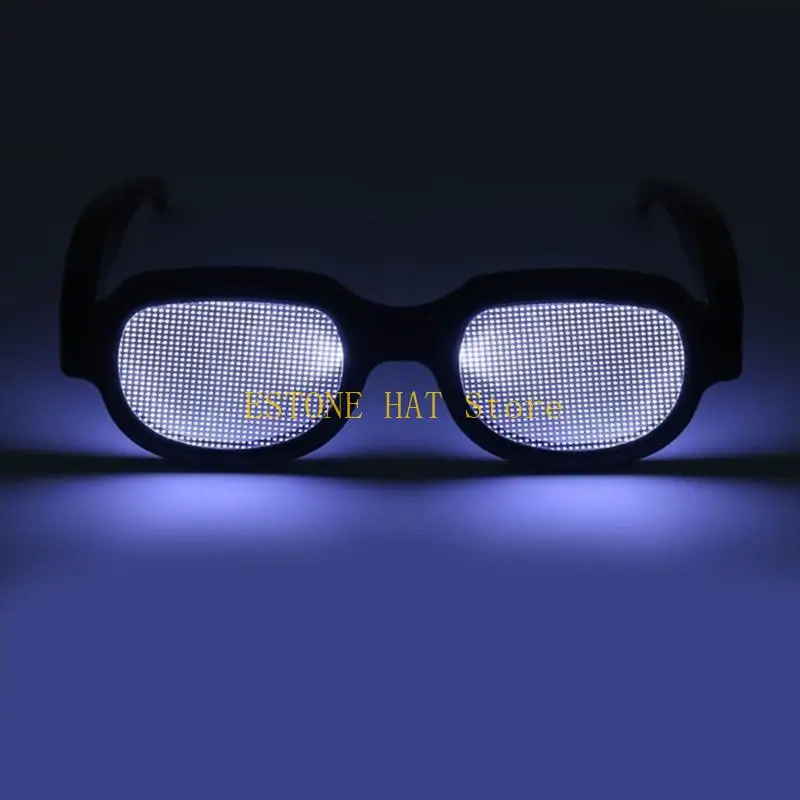 49MF Teens Adult LED Glasses Carnival Christmas Glasses Photography Props for Party
