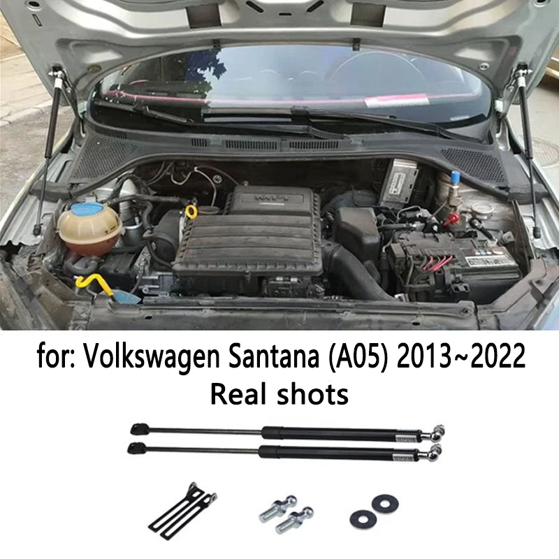 For Volkswagen VW New Santana A05 2013~2022 2018 Car Front Hood Engine Cover Supporting Strut Spring Shock Bars Car Accessories